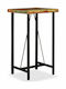 Table Bar from Solid Wood & Metal Natural 60x60x107cm