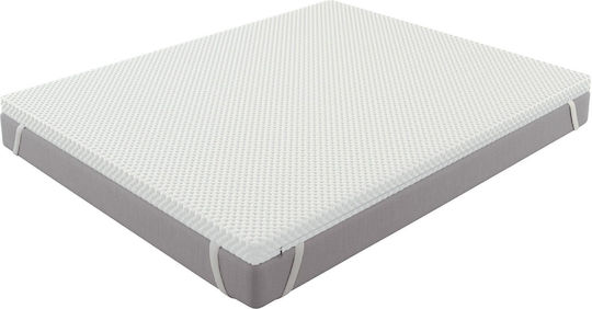 Greco Strom Mattress Topper Latex Comfort Plus Single Latex with Removable Cover & Elastic Straps 100x200x5cm