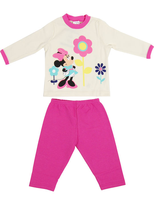 Minerva Kids Pyjamas Winter White Minnie Flower 61136