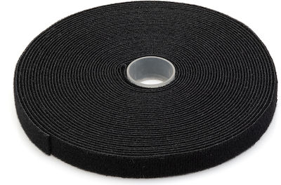 Digitus Black Selbstklebend Klettverschluss-Band Schwarz 15mmx10m 1Stück AK-770905-100-S