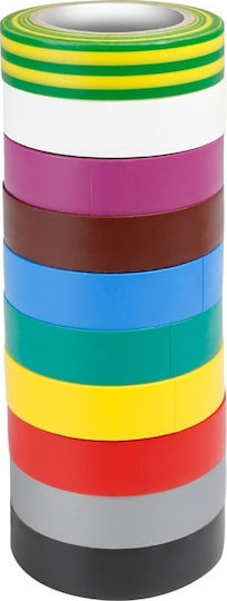 Adam Hall Insulation Tape 15mm x 10m 10pcs 580813 Multicolor