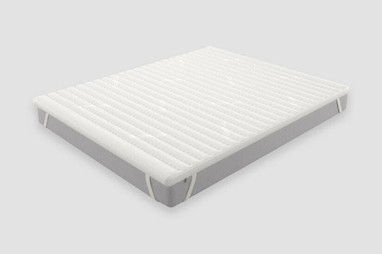 Greco Strom Mattress Topper Memory King Size Memory Foam with Removable Cover & Elastic Straps 190x200cm