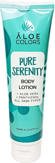 Aloe Colors Pure Serenity Feuchtigkeitsspendende Lotion Regeneration mit Aloe Vera & Duft Weißer Moschus für Empfindliche Haut 150ml