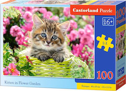 Kitten In Flower Garden 100pcs Castorland