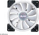 Akasa Vegas TLY Case Fan 140mm (1200rpm / 41.2cfm) with RGB Lighting and 3-Pin Connection White