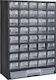 vidaXL Συρταριέρα Εργαλείων Plastic 41 Compartments W31xD13.8xH49cm