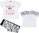 Funky Kids Set with Leggings Summer 2pcs White