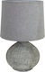 Zen Collection Ceramic Table Lamp with Gray Shade and Base