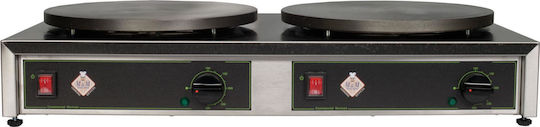 M&M equipment CR/D 35-40 Διπλή Κρεπιέρα Επαγγελματική Ηλεκτρική 2.35kW με Εστία Ø40cm