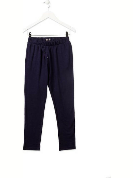 Losan Kids Fabric Wide Leg Trousers Navy Blue