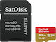 Sandisk Extreme microSDXC 512GB Class 10 U3 V30 A2 UHS-I με αντάπτορα
