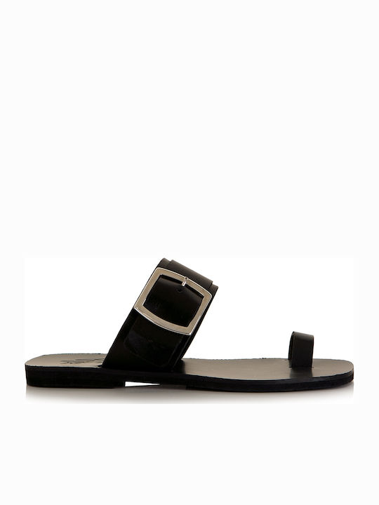 Sante Women's Flat Sandals in Black Color