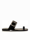 Sante Women's Flat Sandals in Black Color