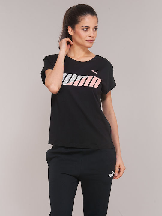 Puma Αθλητικό Γυναικείο T-shirt Μαύρο