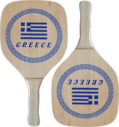 Summertiempo Greece Beach Rackets Set Beige with Straight Handle Beige