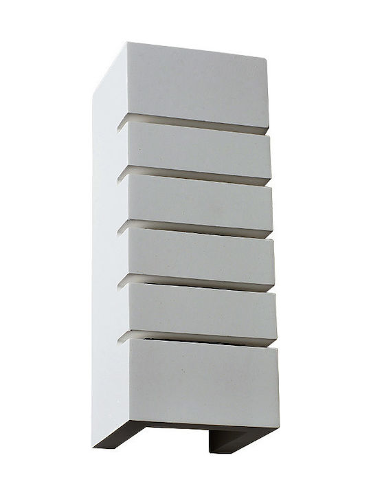 Aca Μοντέρνο Φωτιστικό Τοίχου με Ντουί E14 σε Λευκό Χρώμα Πλάτους 9.5cm