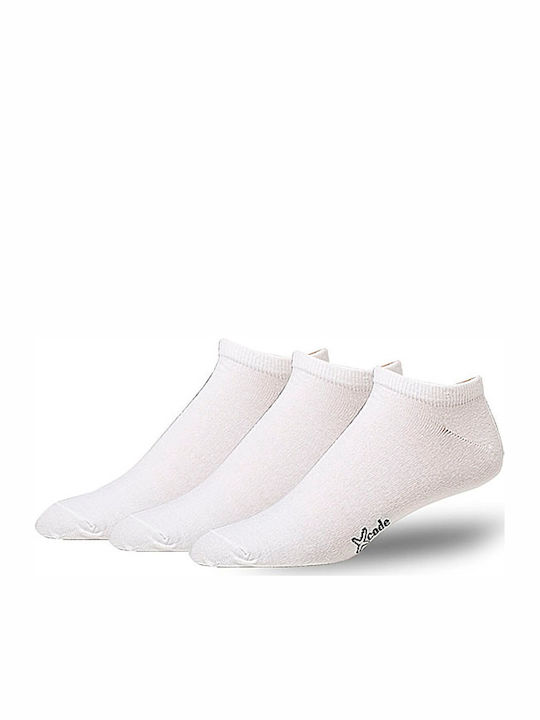 Xcode Girls 3 Pack Sport Ankle Socks White