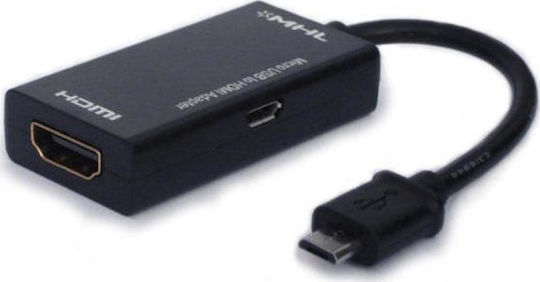 Savio Μετατροπέας HDMI female σε micro USB male 1τμχ CL-32