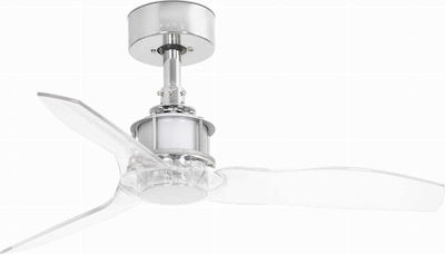 Faro Barcelona Just Fan 33426 Ventilator de Tavan 91cm Chrome / Transparent