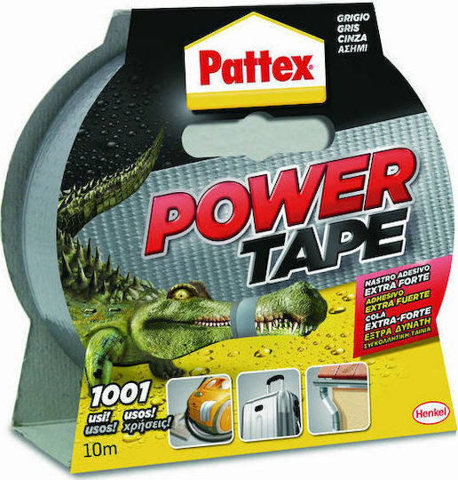 Pattex Power Grey Αυτοκόλλητη Υφασμάτινη Ταινία Γκρι 10mx50mm