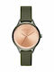 Armani Exchange Harper Дамски Часовник 38мм Кварцов с Зелен Кожен Каишка