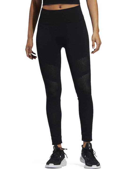 Warp Knit 7/8 Training Γυναικείο Cropped Κολάν Ψηλόμεσο Μαύρο