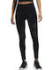 Warp Knit 7/8 Training Γυναικείο Cropped Κολάν Ψηλόμεσο Μαύρο