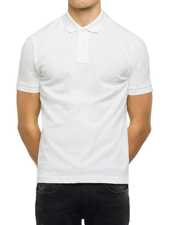 Replay Ανδρικό T-shirt Polo Λευκό