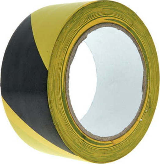Allcolor Warning Black-Yellow Road Signage Marking Tape from Plastic in Yellow Colour 33m x 5cm