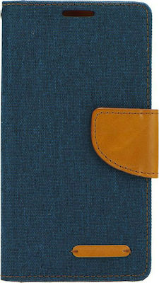 Forcell Canvas Fabric Wallet Navy Blue (Galaxy A50)