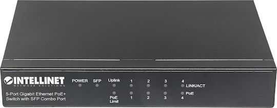 Intellinet Managed L2 PoE+ Switch με 5 Θύρες Gigabit (1Gbps) Ethernet