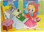 Holz Kinderpuzzle Κοκκινοσκουφιτσα & Λυκος 60pcs