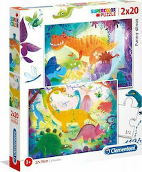 Kinderpuzzle Funny Dinos für 3++ Jahre 20pcs Clementoni