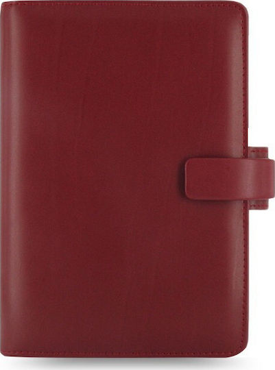 Filofax Metropol Personal Седмичен Организатор Червено 18.7x18.7см. Кожа