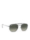 Ray Ban The Marshal II Unisex Sunglasses with Silver Metal Frame and Black Lens RB3648M 004/71