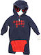 Carter's Baby Bodysuit Set Short-Sleeved with Pants Navy Blue 3pcs