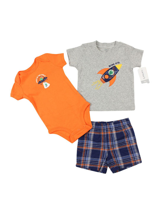 Carter's Baby Bodysuit Set Short-Sleeved Orange