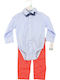 Carter's Baby Bodysuit Set Long-Sleeved with Pants Light Blue 2pcs