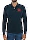 La Martina Milo Men's Long Sleeve Blouse Polo Navy