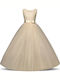 Kinderkleid Ärmellos Beige