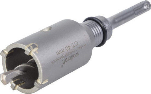 Wolfcraft Broach Cutter Găuri SDS M-16 Găuri de carotare cu diametru 40mm pentru Beton, Cărămidă refractară și Gresie