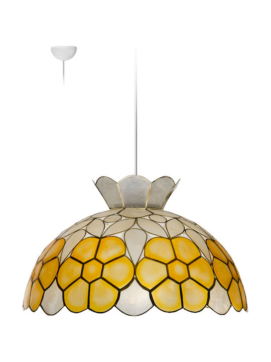 Starlight Pendant Light Yellow Bell with Socket E14, E.14 40x40cm