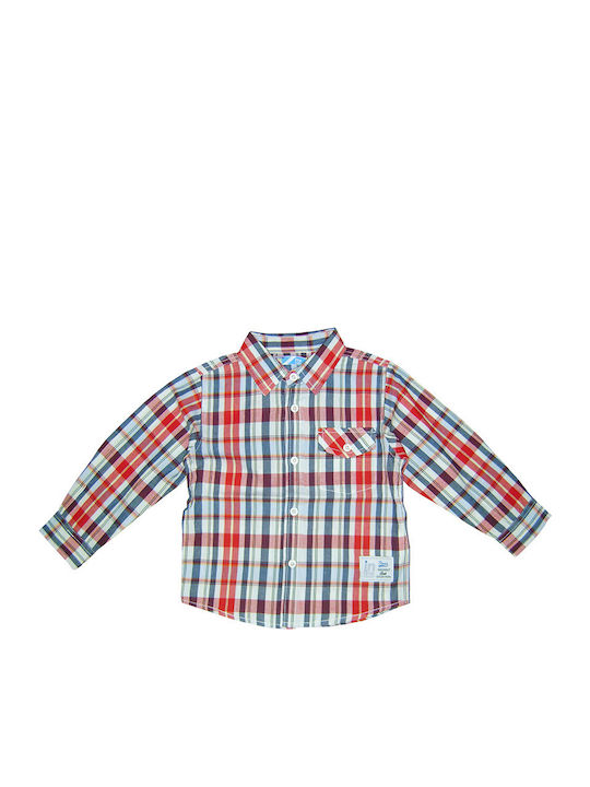 Energiers Kids Checked Shirt Light Blue