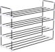 Plastic Shoe Organizer with 4 Shelves Black 91x29x74cm