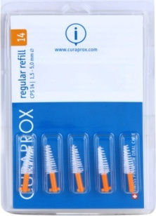 Curaprox Regular Refil CPS Ανταλλακτικά για Μεσοδόντια Βουρτσάκια 1.5mm Πορτοκαλί 5τμχ