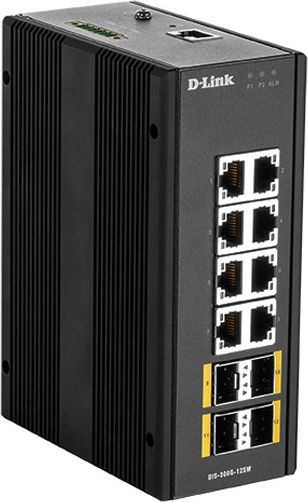 D-Link DIS‑300G‑12SW Managed L2 Switch with 8 Gigabit (1Gbps) Ethernet Ports and 4 SFP Ports