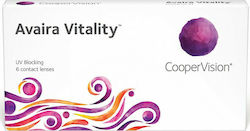 Cooper Vision Avaira Vitality 6 Μηνιαίοι Φακοί Επαφής Σιλικόνης Υδρογέλης με UV Προστασία