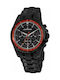 Jacques Lemans Liverpool Watch Chronograph Battery with Black Metal Bracelet