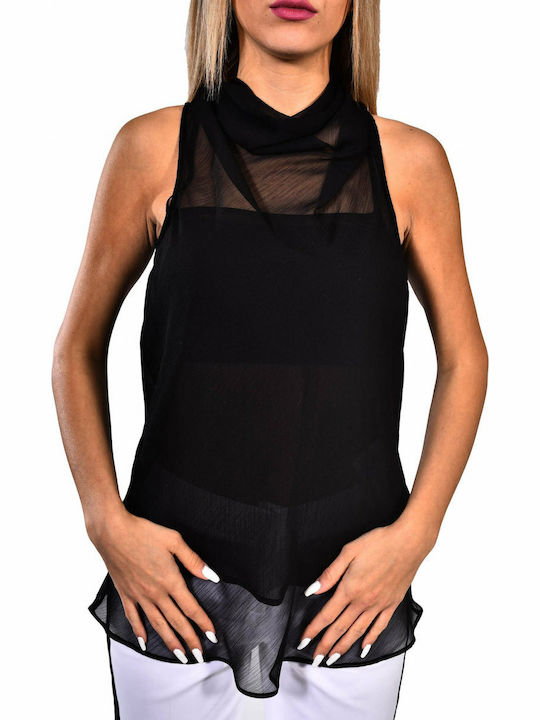 Emporio Armani Women's Blouse Sleeveless Black