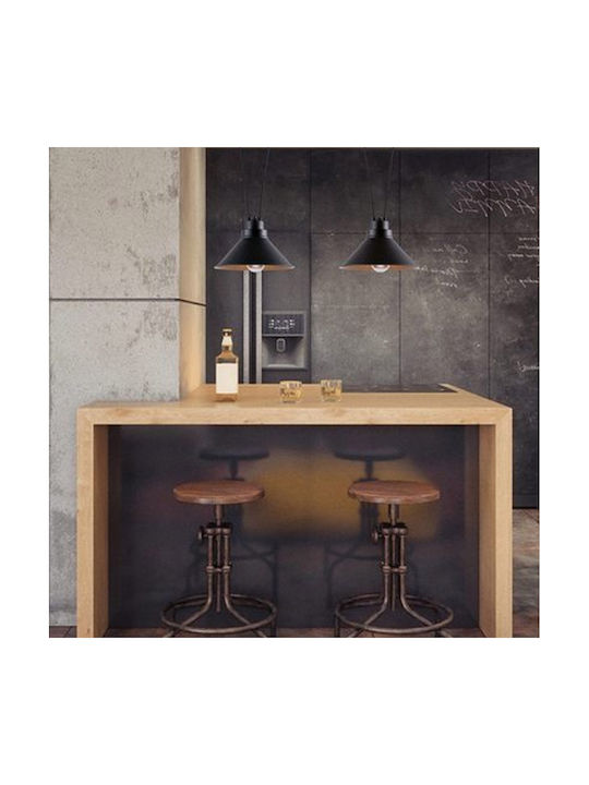 Nowodvorski Perm Pendant Light Black Bell with Socket E27 25cm